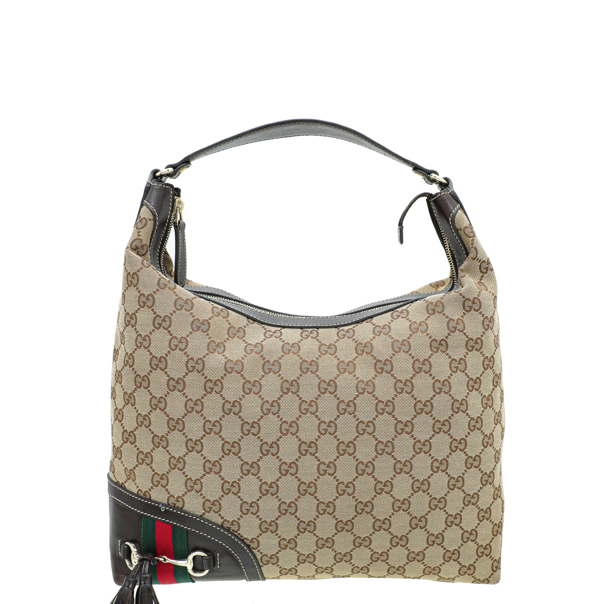 Gucci Leather Canvas Shoulder Bag