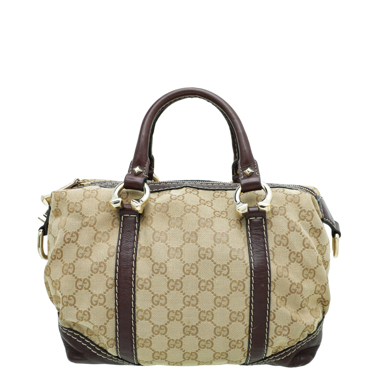 Gucci Leather Canvas Shoulder Bag