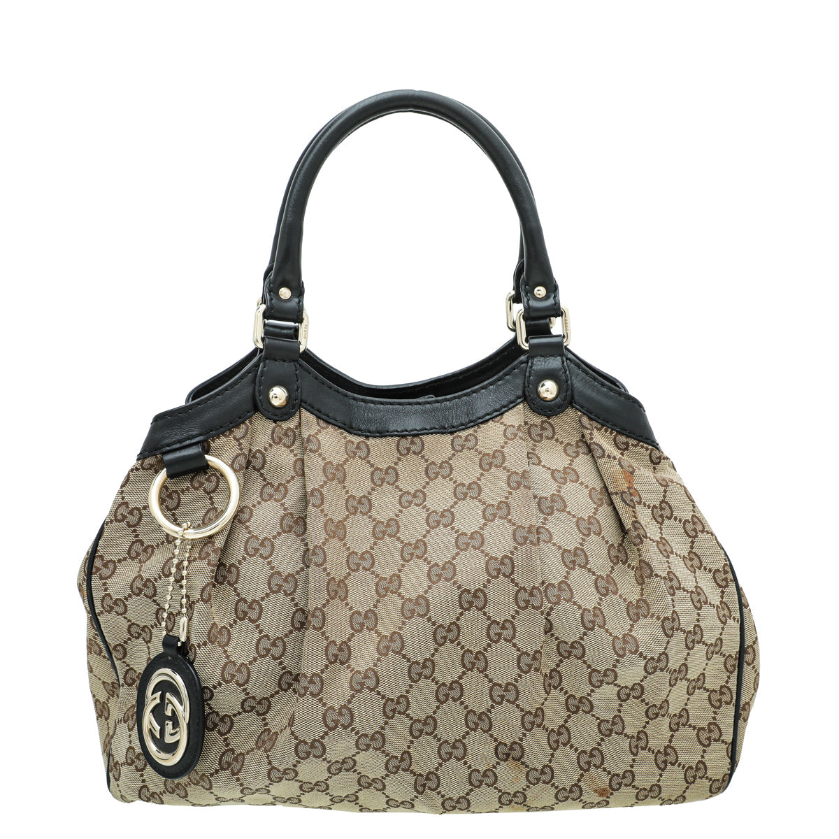 Gucci Leather Canvas Tote