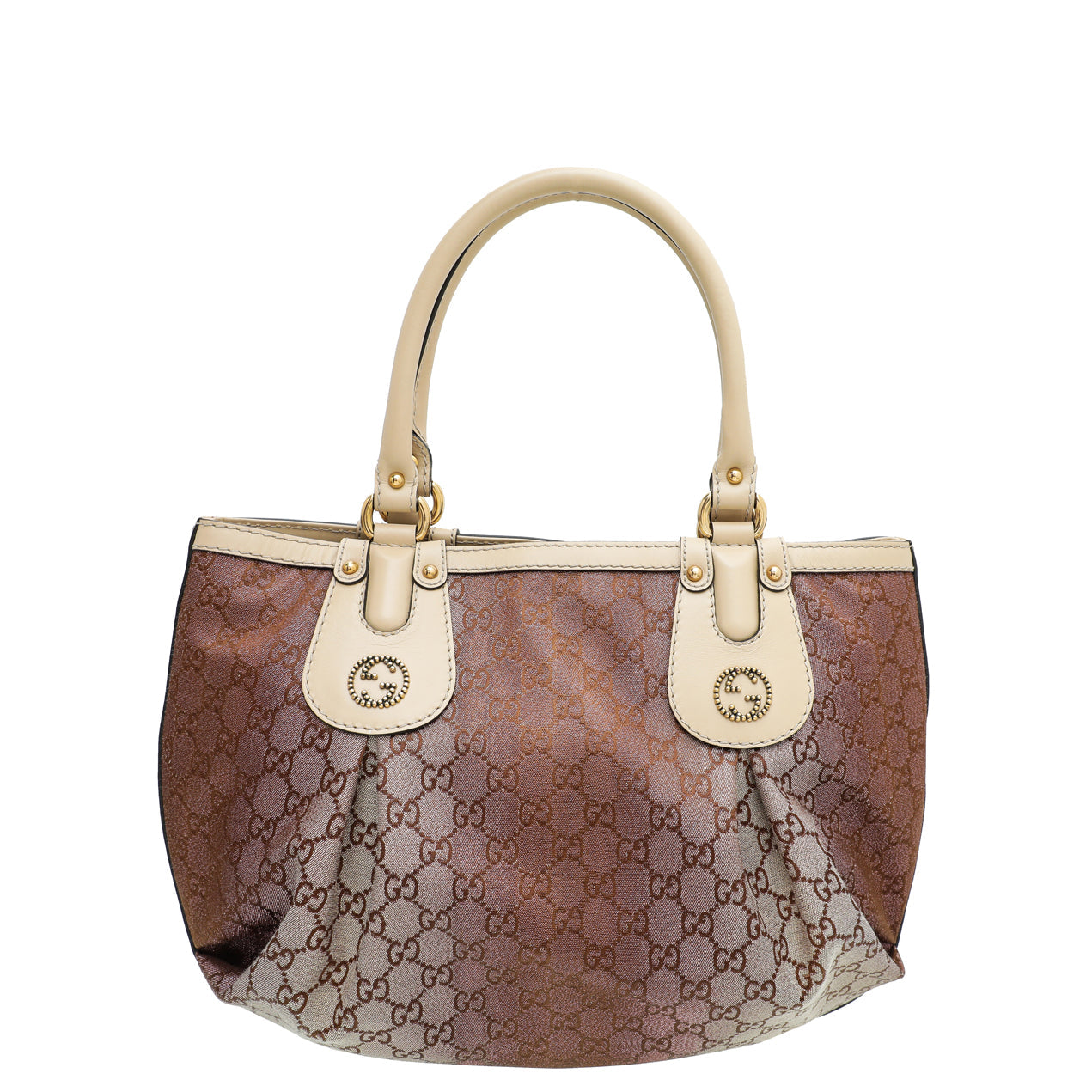 Gucci Leather Canvas Tote