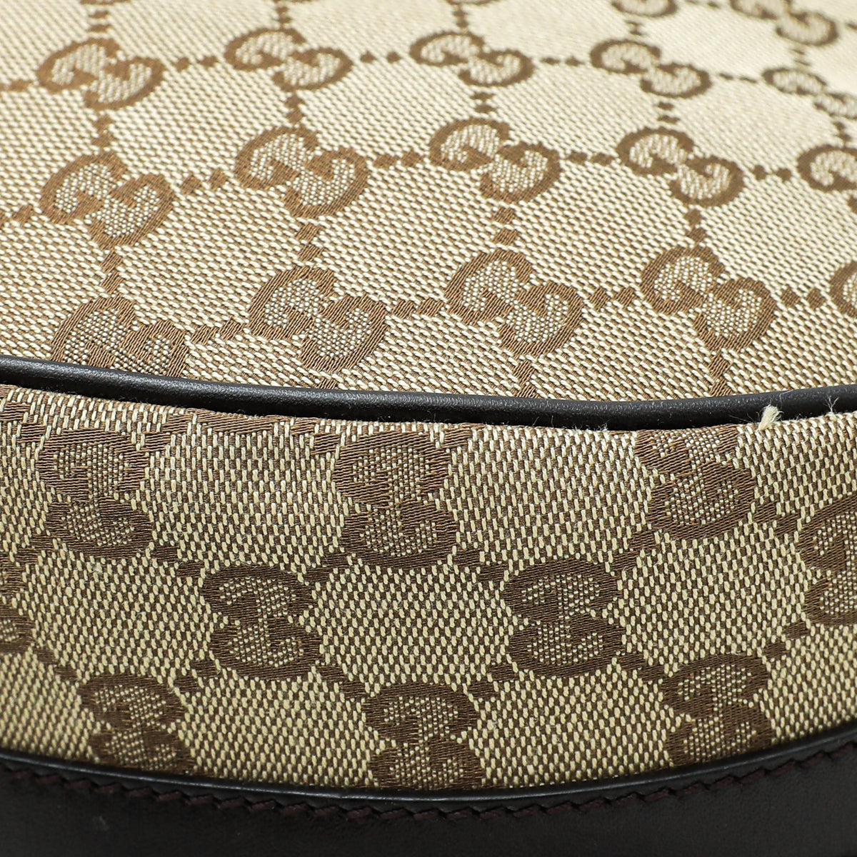 Gucci Leather Canvas Shoulder Bag