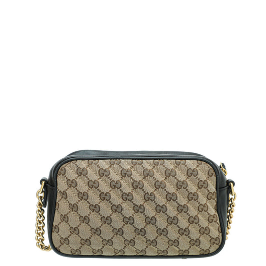Gucci Leather Canvas Shoulder Bag