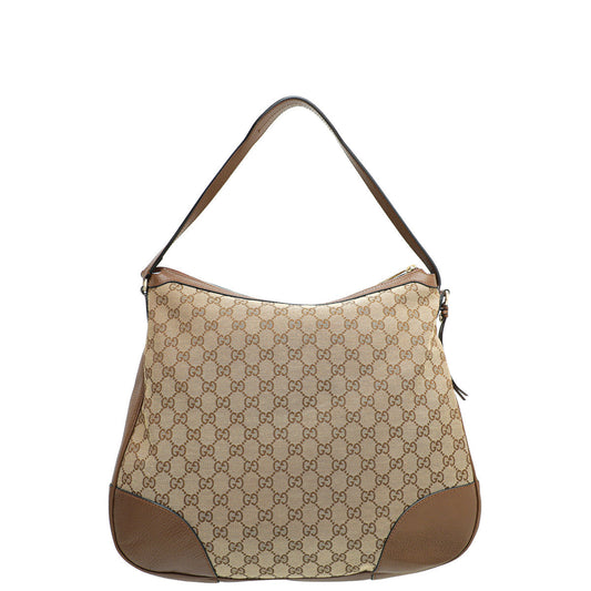 Gucci Leather Canvas Shoulder Bag