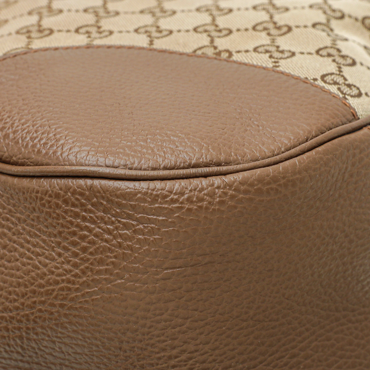 Gucci Leather Canvas Shoulder Bag