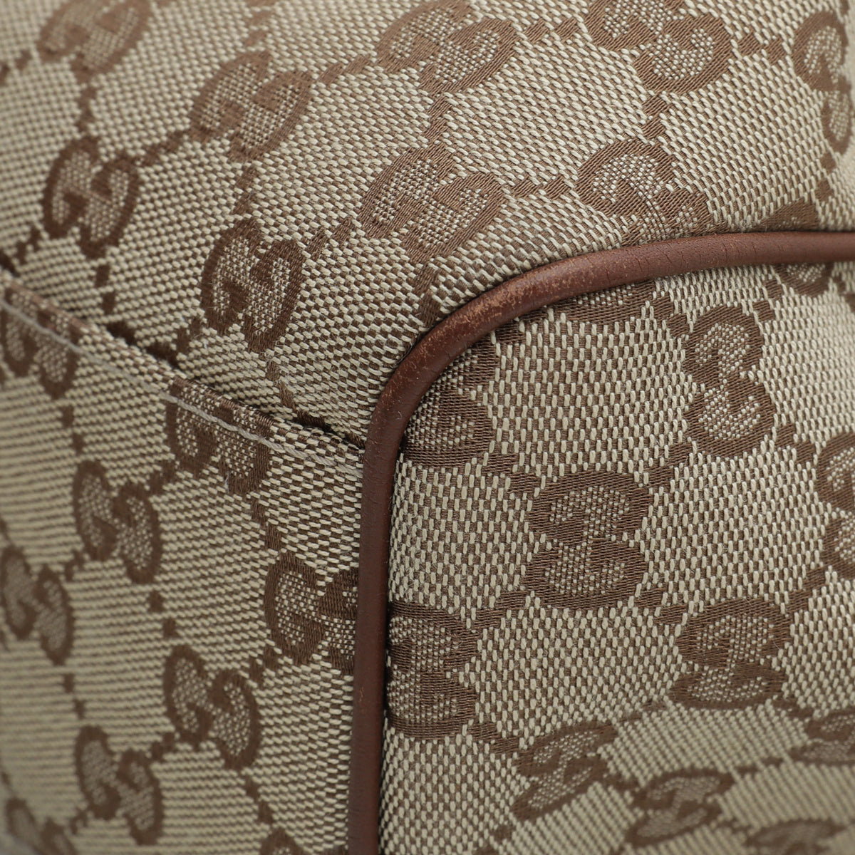 Gucci Leather Canvas Shoulder Bag