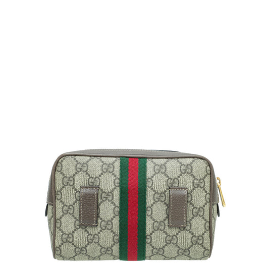 Gucci Leather Canvas Shoulder Bag