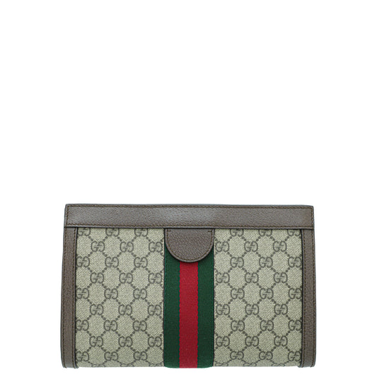 Gucci Leather Canvas Shoulder Bag