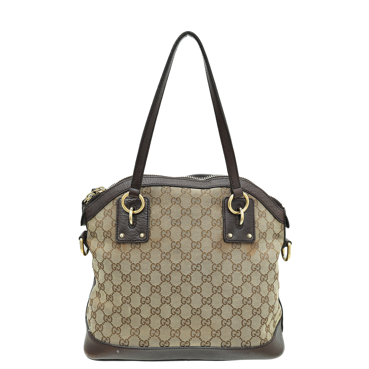 Gucci Leather Canvas Shoulder Bag