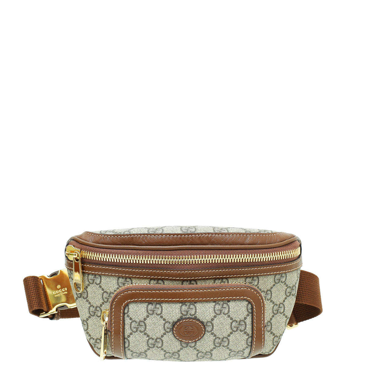 Gucci Leather Canvas Shoulder Bag