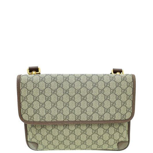 Gucci Leather Canvas Shoulder Bag
