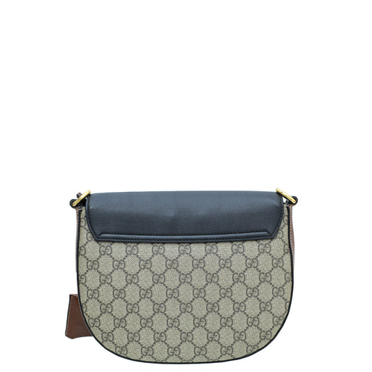 Gucci Leather Canvas Shoulder Bag