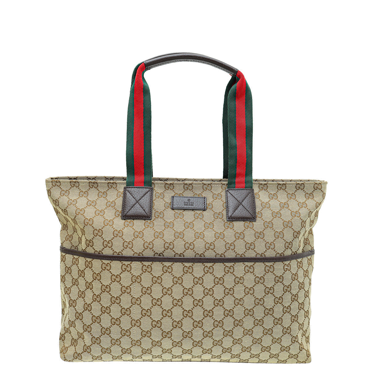 Gucci Leather Canvas Tote
