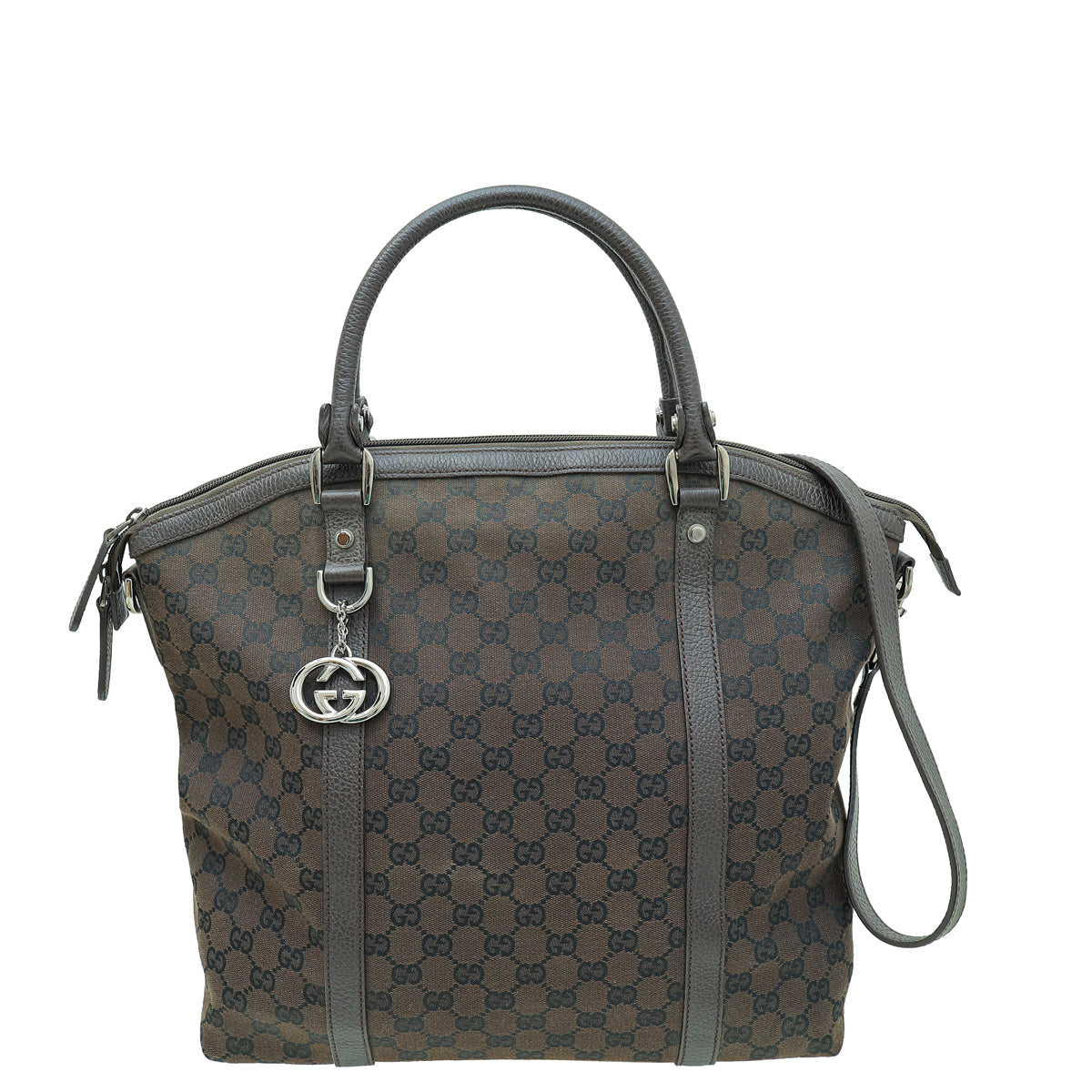 Gucci Leather Canvas Tote