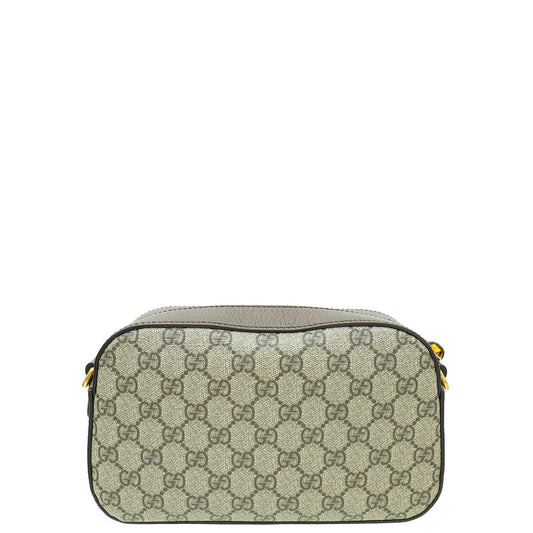 Gucci Leather Canvas Shoulder Bag