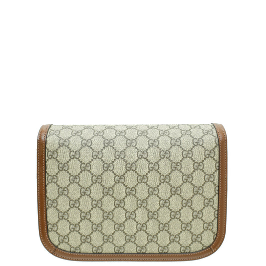 Gucci Leather Canvas Shoulder Bag