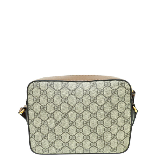 Gucci Leather Canvas Shoulder Bag
