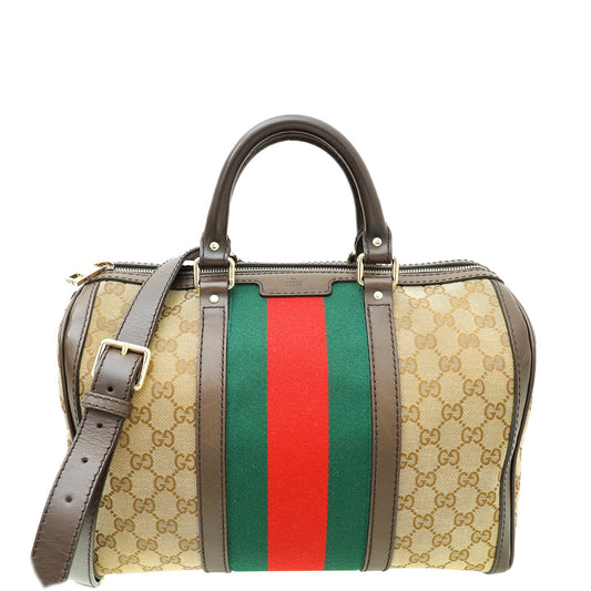 Gucci Multicolor GG Supreme   Web Joy Boston Medium Bag