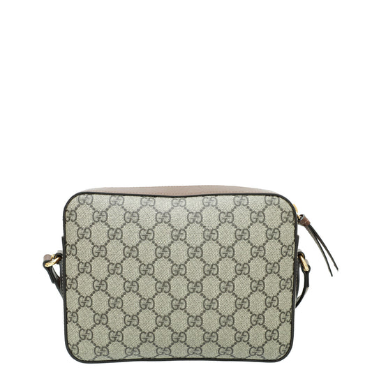 Gucci Leather Canvas Shoulder Bag