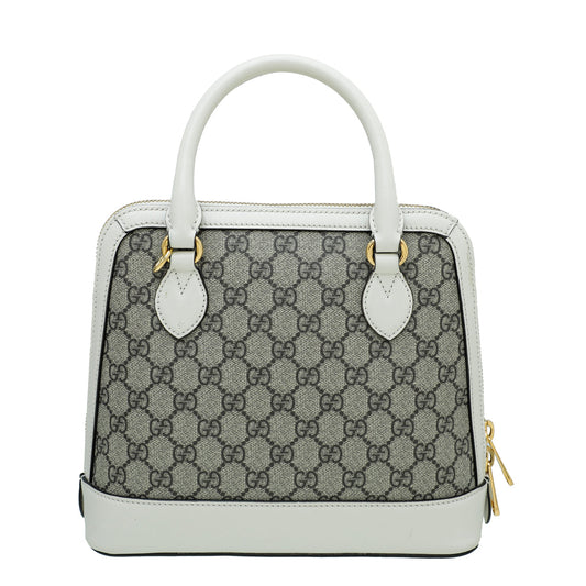 Gucci Leather Canvas Shoulder Bag