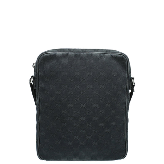 Gucci Leather Canvas Shoulder Bag