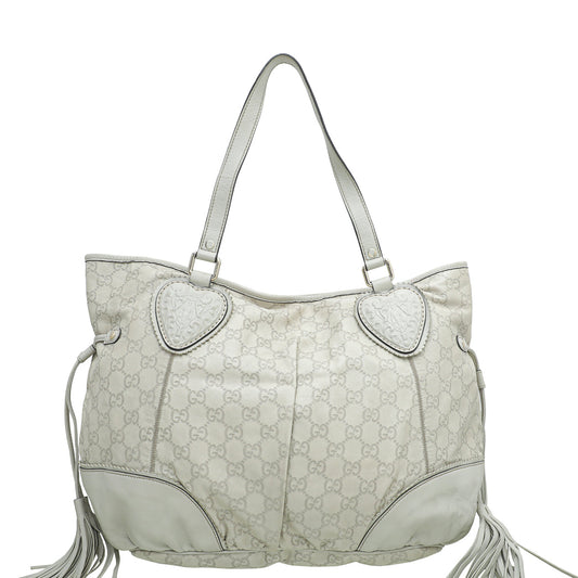 Gucci Leather Canvas Tote