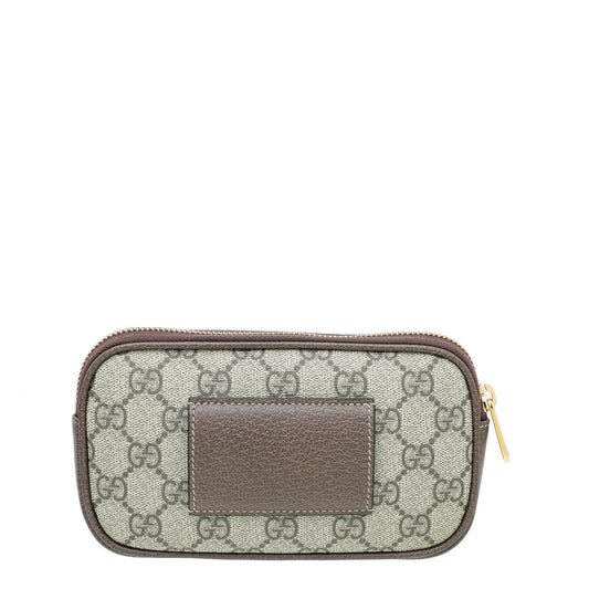 Gucci Leather Canvas Shoulder Bag