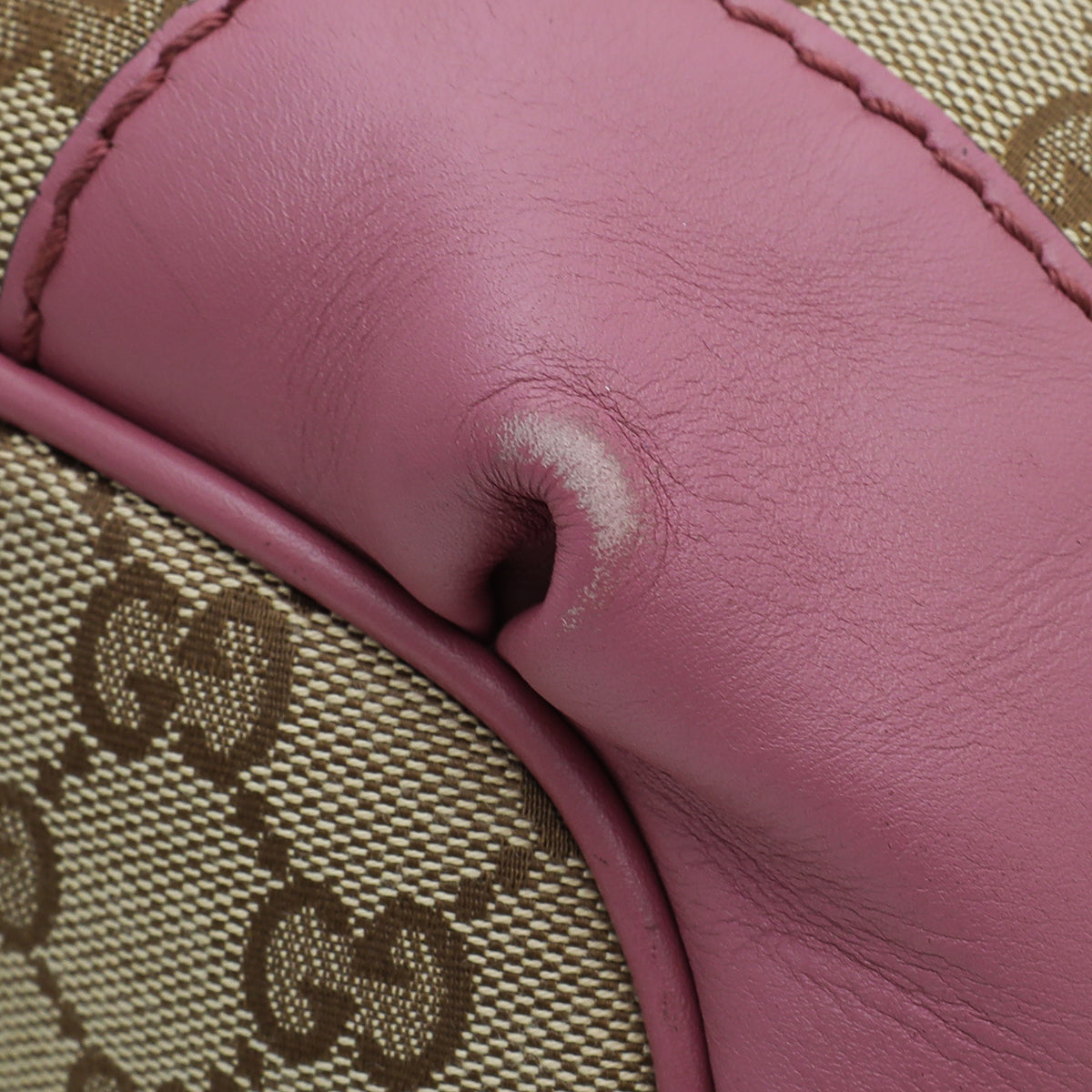 Gucci Monogram Leather Canvas Shoulder Bag