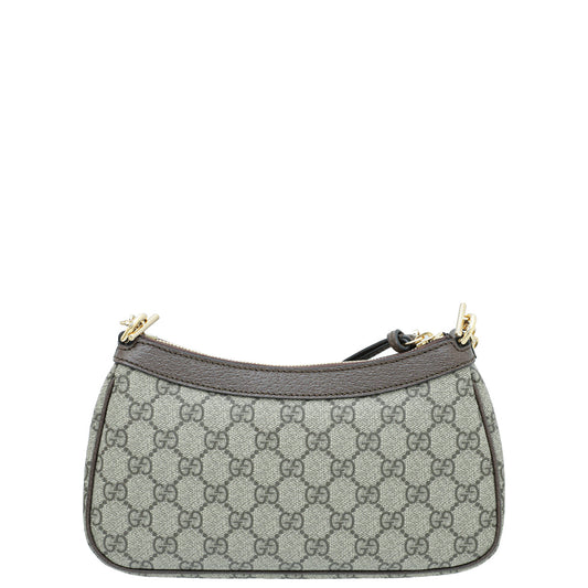 Gucci Leather Canvas Shoulder Bag