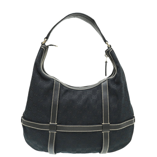 Gucci Leather Canvas Shoulder Bag