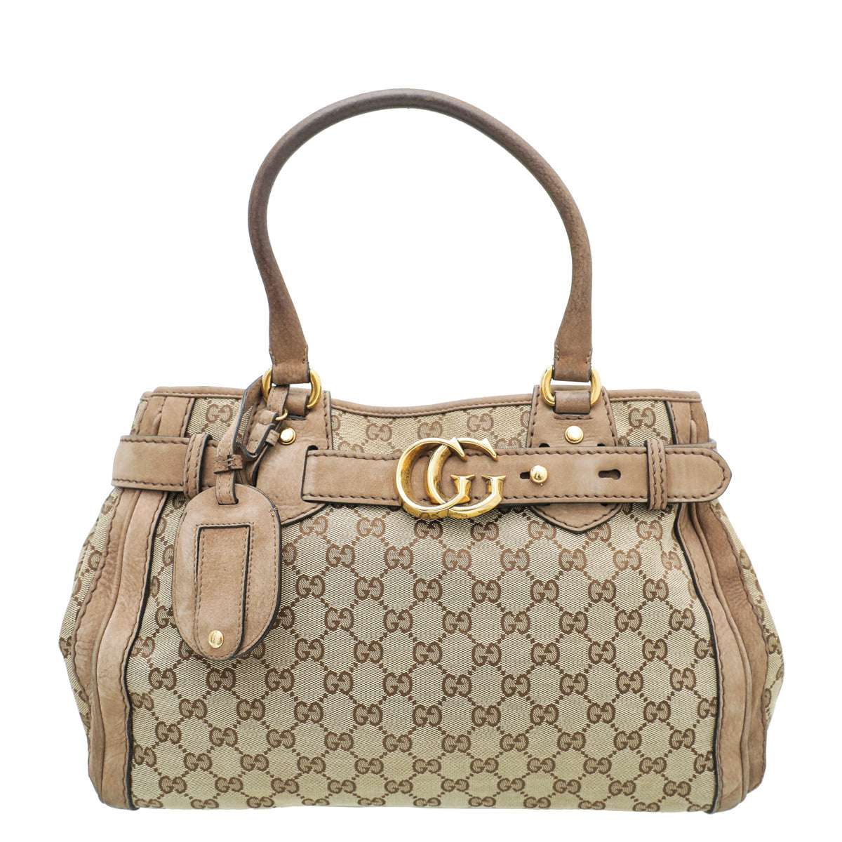 Gucci Leather Canvas Tote
