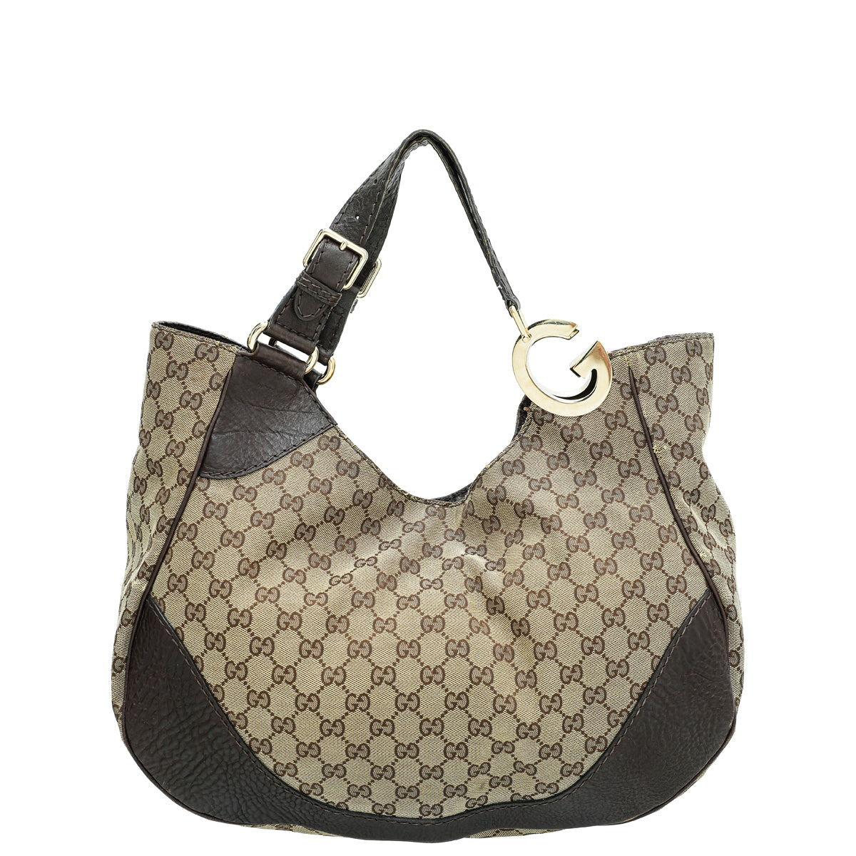 Gucci Leather Canvas Shoulder Bag