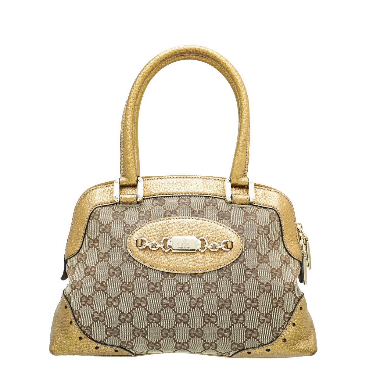 Gucci Leather Canvas Tote