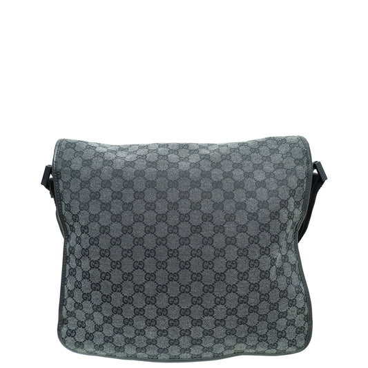 Gucci Leather Canvas Shoulder Bag