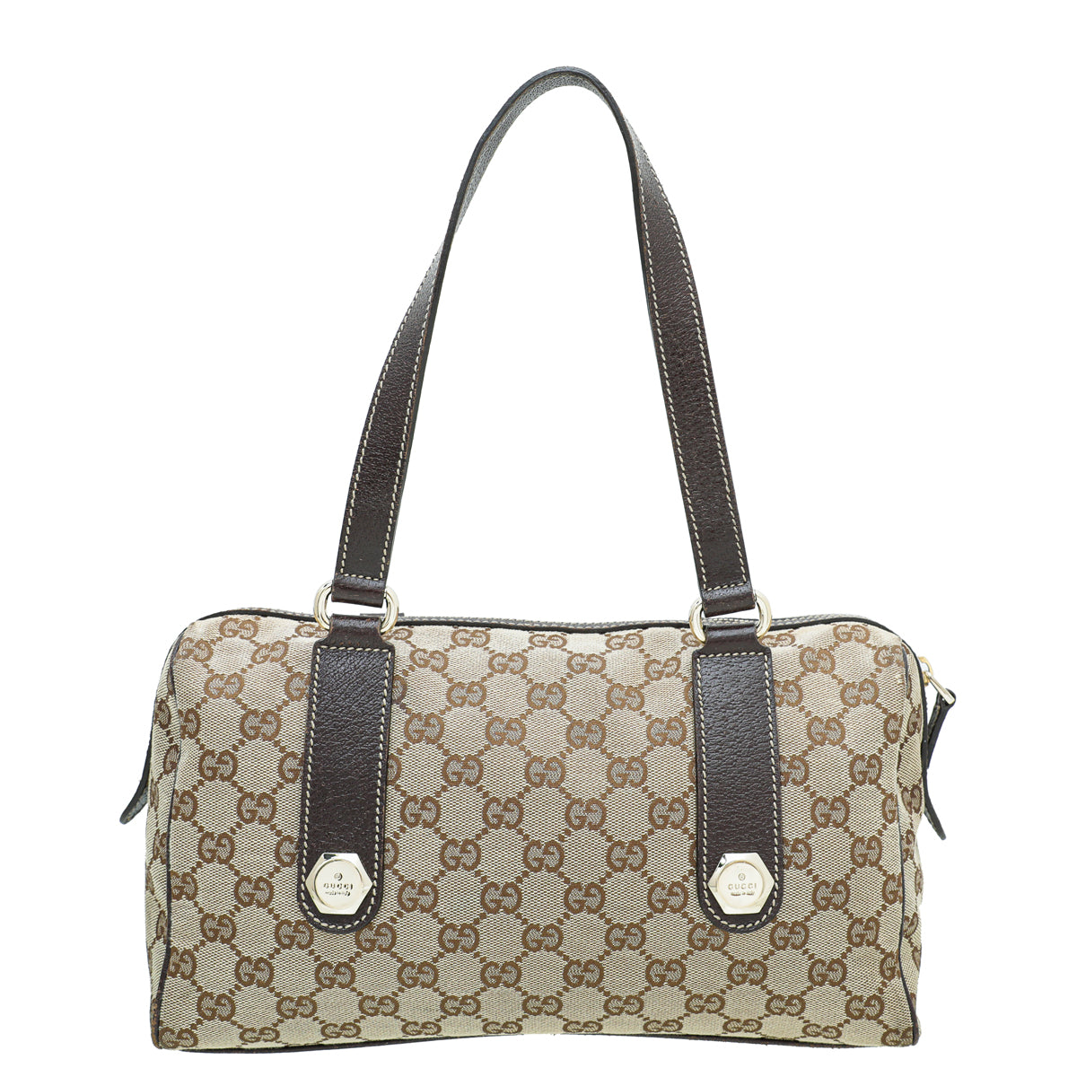 Gucci Leather Canvas Shoulder Bag