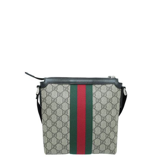 Gucci Leather Canvas Shoulder Bag