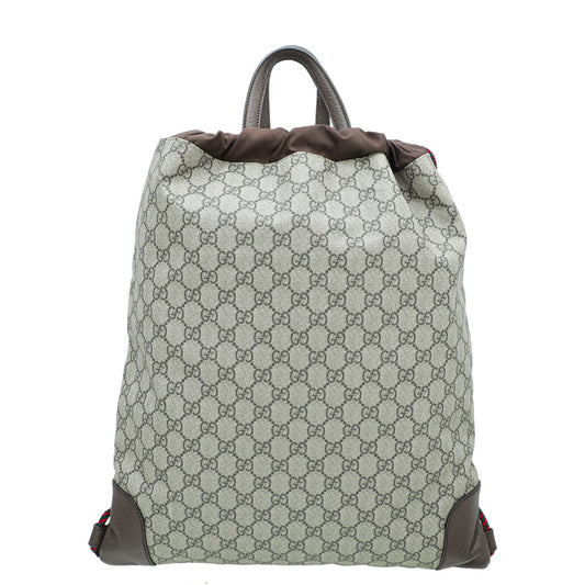Gucci Leather Canvas Shoulder Bag
