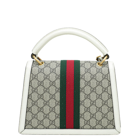 Gucci Leather Canvas Shoulder Bag