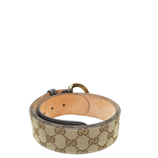 Gucci Leather Canvas Shoulder Bag
