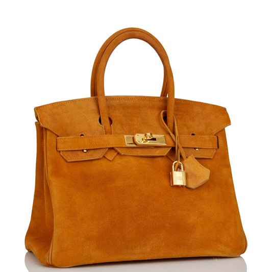 Hermes Birkin 30 Orange H Doblis Gold Hardware