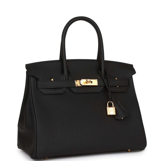 HermesBirkin 30 Black Togo Gold Hardware