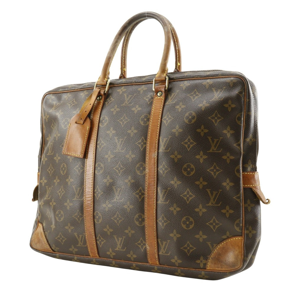 LOUIS VUITTON Business bag Monogram canvas Brown Briefcase Porto Documan Voyajaj mens