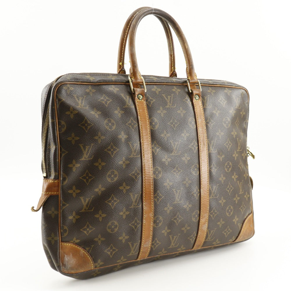 LOUIS VUITTON Business bag Monogram canvas Brown Briefcase Porto Documan Voyajaj mens