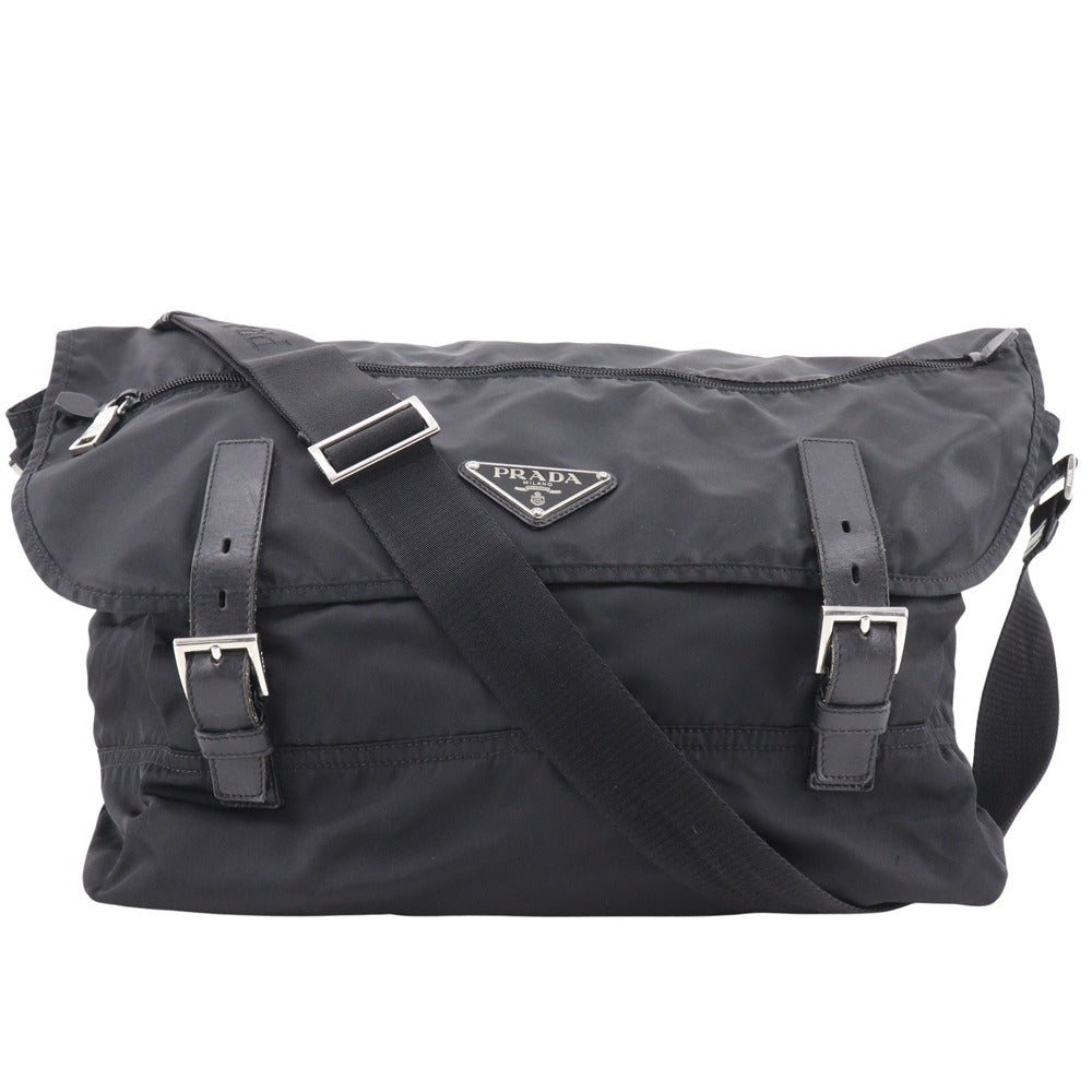 PRADA Shoulder Bag Nylon black unisex(Unisex)