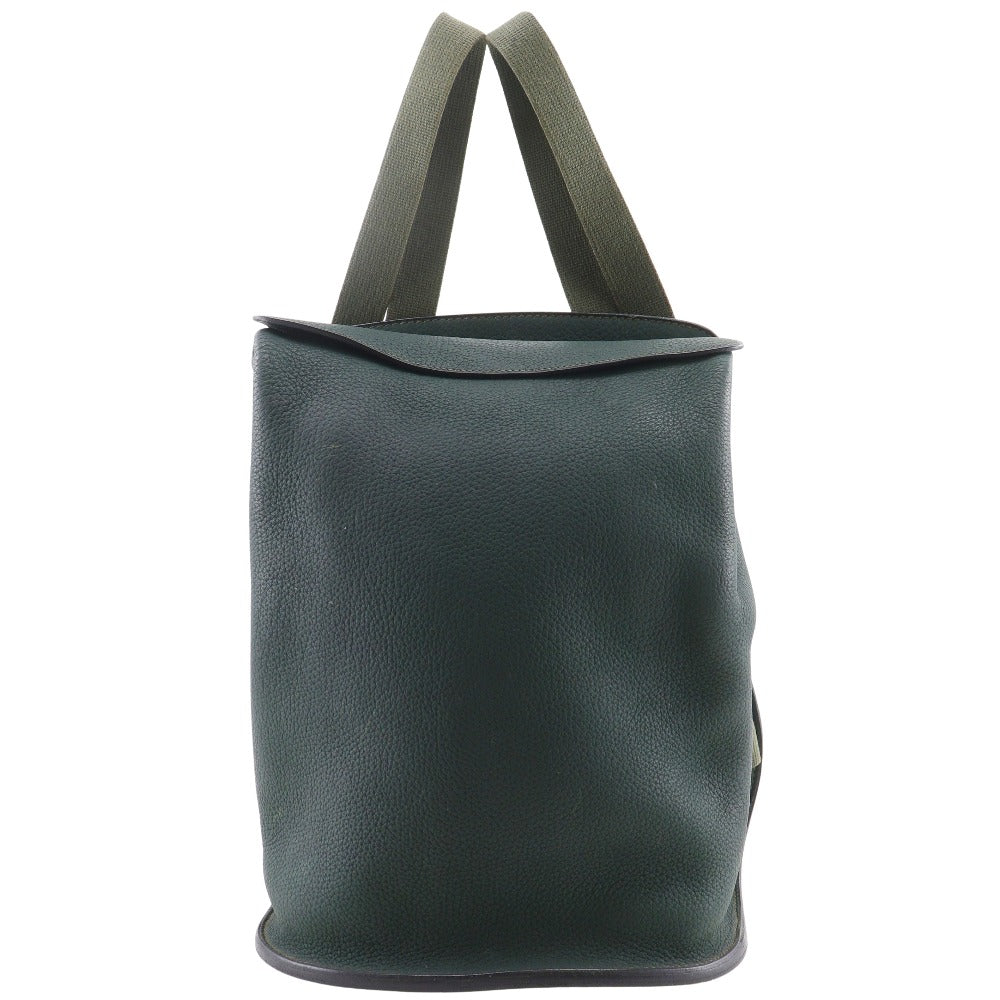 HERMES Backpack leather Green Sherpa PM unisex(Unisex)