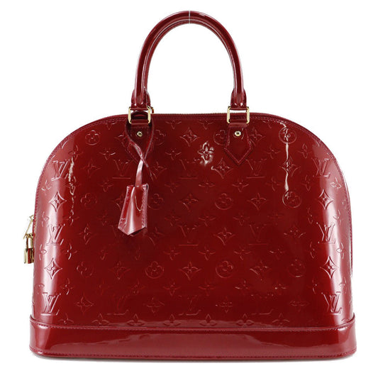LOUIS VUITTON Handbag Vernis Red Alma GM Women