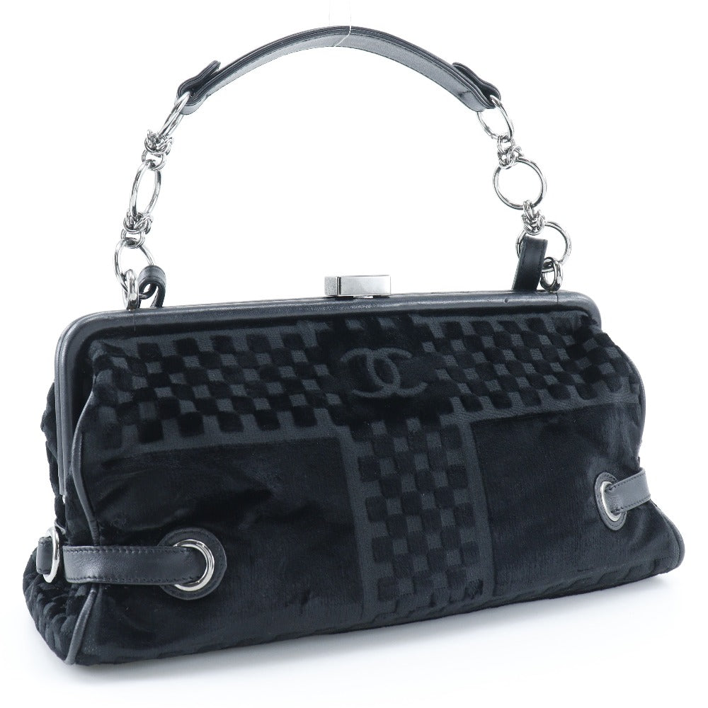 CHANEL Shoulder Bag A33096 Velor black Gamaguchi 2WAY COCO Mark ChainShoulder Women