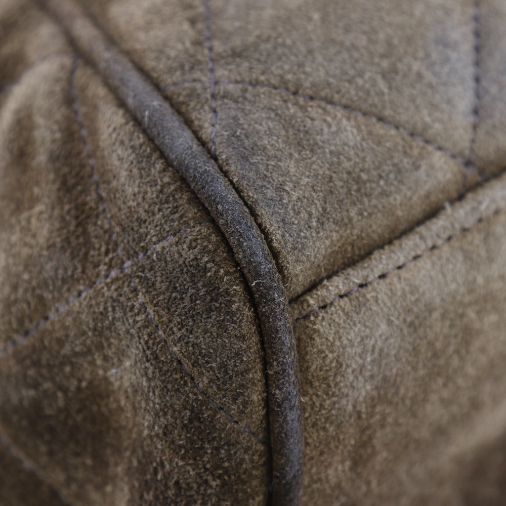 CHANEL Backpack Suede Plated Gold Brown COCO Mark Matrasse Women d