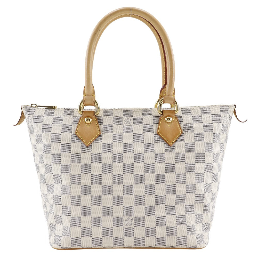 LOUIS VUITTON Handbag Damier Azur Canvas White Saleya PM Women