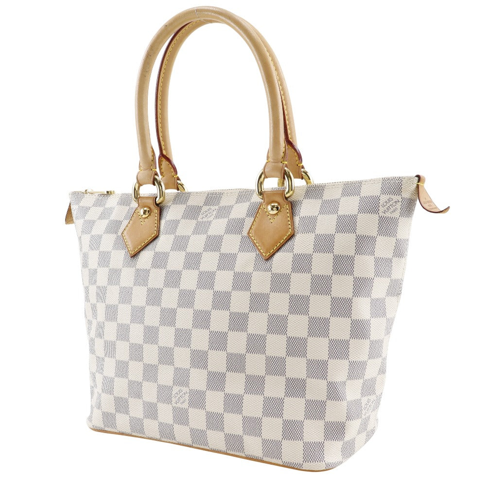 LOUIS VUITTON Handbag Damier Azur Canvas White Saleya PM Women