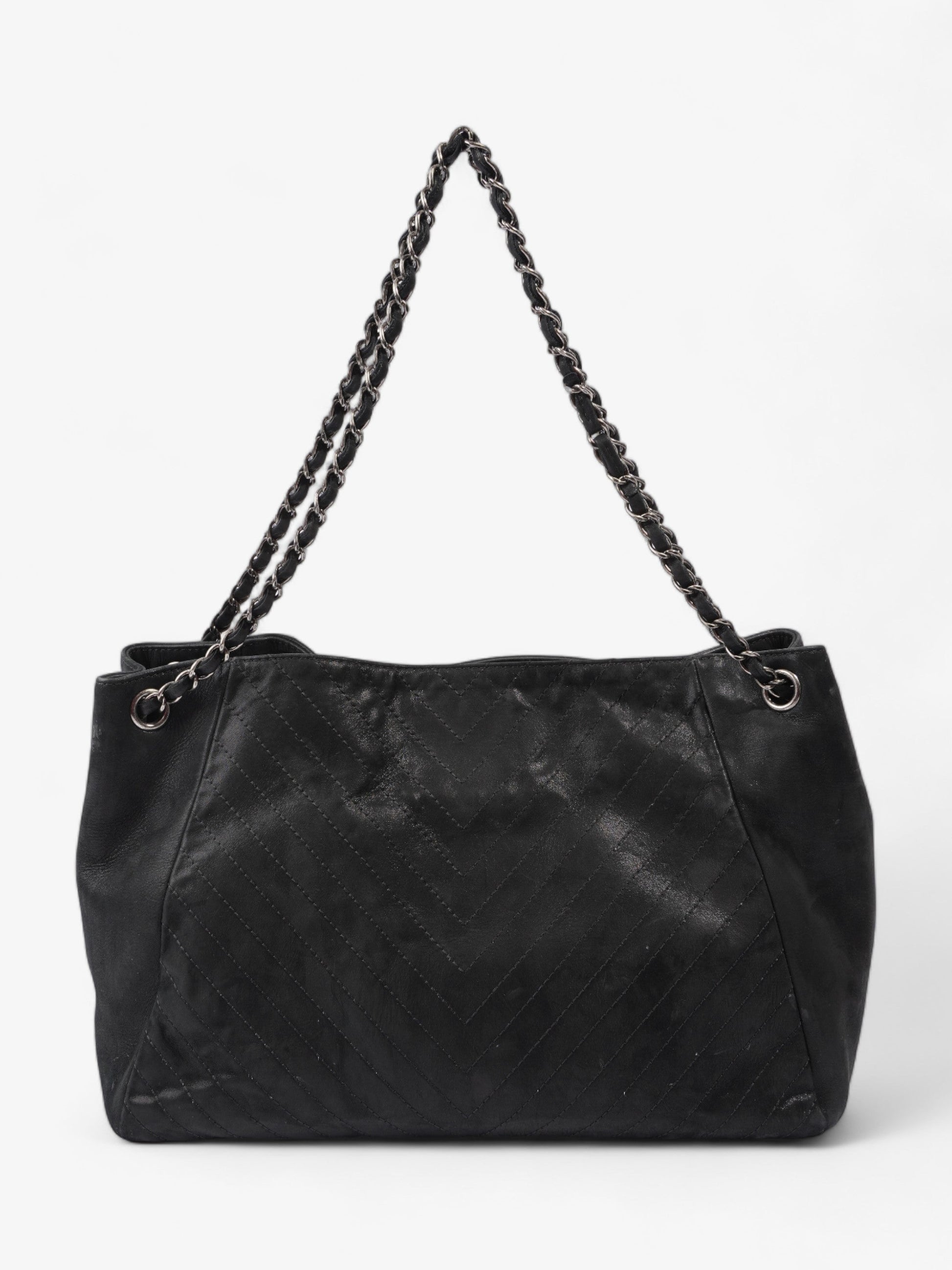 Chanel Large CC Tote Black Leather